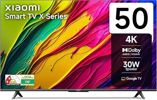 Xiaomi MI 125 cm (50 inches) X Series 4K LED Smart Google TV L50MA-AUIN (Black)
