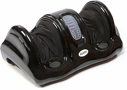 AGARO 33158 Electric Shiatsu Foot Massager Machine with Kneading & Rolling Function, for Pain Relief & Improving Blood Circulation, Suitable for Home Usage, Black