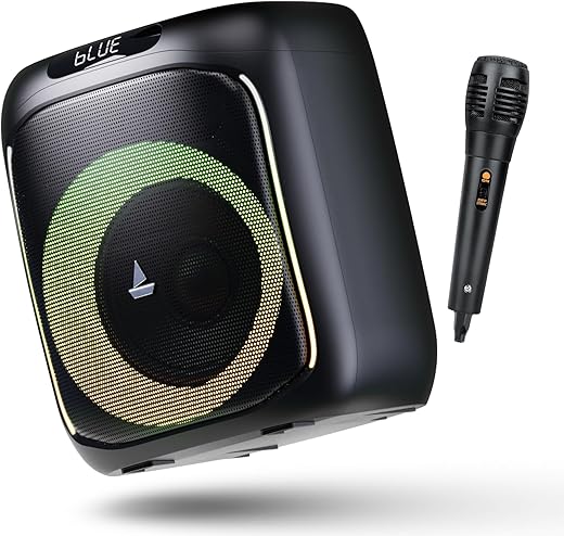 boAt Partypal 185 Speaker with 50 W Signature Sound, Up to 6 hrs Playtime, TWS Mode, Bluetooth v5.0, AUX Port, & USB Type-C Port(Midnight Black)