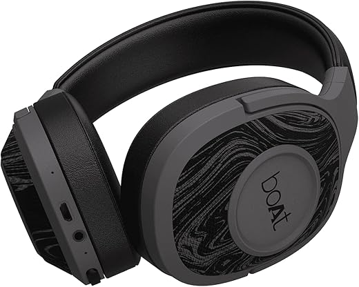 boAt Rockerz 550/Rockerz 558 Over Ear Bluetooth Headphones with Upto 20 Hours Playback, 50MM Drivers, Soft Padded Ear Cushions and Physical Noise Isolation(Black)