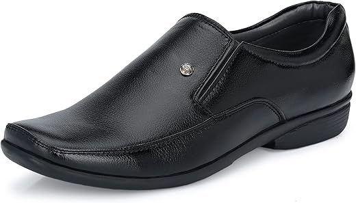 Centrino mens Moccasin Formal Shoe (Black_9 UK_8602-1)