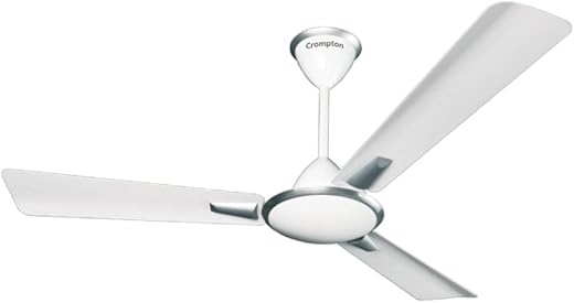 Crompton HIGHSPEED AURA 1200 mm Ceiling Fan for Home | Designer | BEE Star Rated | Energy Efficient | 370RPM | Superior Air Delivery | 2 Years Manufacturer Warranty | (New White), Pack of 1