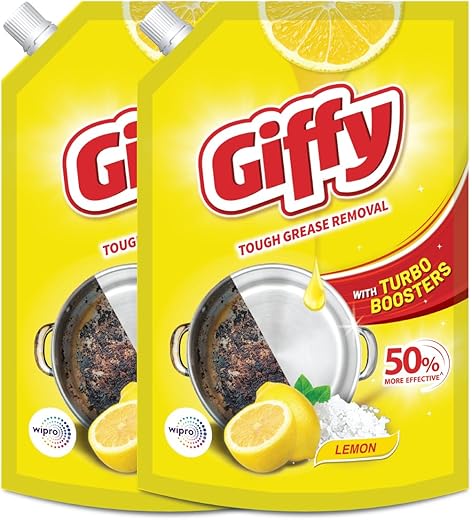 Giffy Lemon and Active Salt 900ml (Pack of 2)