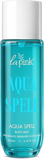 La Pink Aqua Spell Body Mist for Women | French-Inspired Fragrance Long Lasting Perfume Body Mist Spray for Women with Citrus & Musk Notes | 200ml