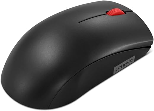 Lenovo 150 Wireless Compact Mouse, 1K DPI Optical sensor, 2.4GHz Wireless NanoUSB, 10m range, 3button(left,right,scroll) upto 3M left/right clicks, 10month battery, Ambidextrous, Ergonomic, GY51L52638