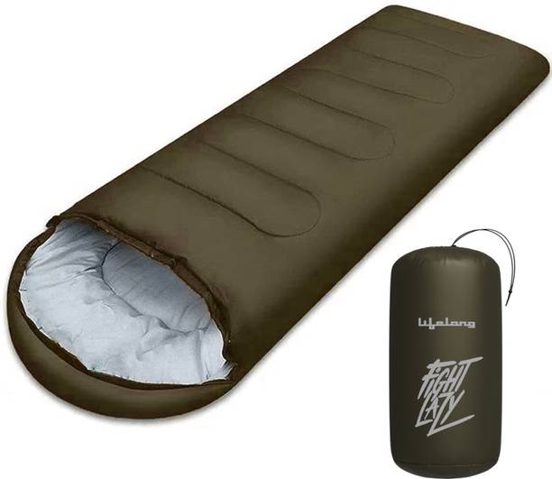 Lifelong Sleeping Bag for Adults - Winter Sleeping Bags - Temperatures 4°C to 10°C Sleeping Bag  (Green)