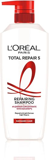 L'Oreal Paris Total Repair 5 Shampoo, For Repairing 5 Signs Of Damaged Hair, With Keratin Xs | 800Ml