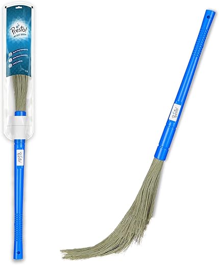 Presto! Floor No Dust Broom with Long Handle | Pack of 1, Blue,Plastic,Fibreglass