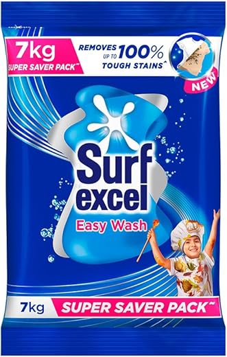 Surf Excel Easy Wash Detergent Powder7 kg | Superfine Washing Powder | Dissolves Easily & Removes Tough Stains | Suitable for all Washing Machines