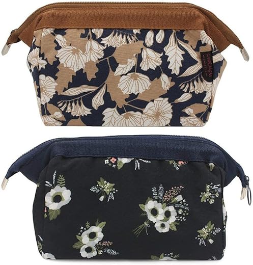 TAGUDA Nylon Cosmetic Toiletry Makeup Vanity Shaving Household Grooming Travel Storage Organizer Bags Pouch Kit Pack For Men Women Girls Travel (Combo 2)