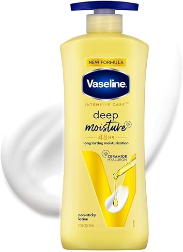 Vaseline Deep Moisture Body Lotion |For Dry Skin|Cushion Soft Skin| With Ceramides Hyaluron Moisture Fillers 600ml