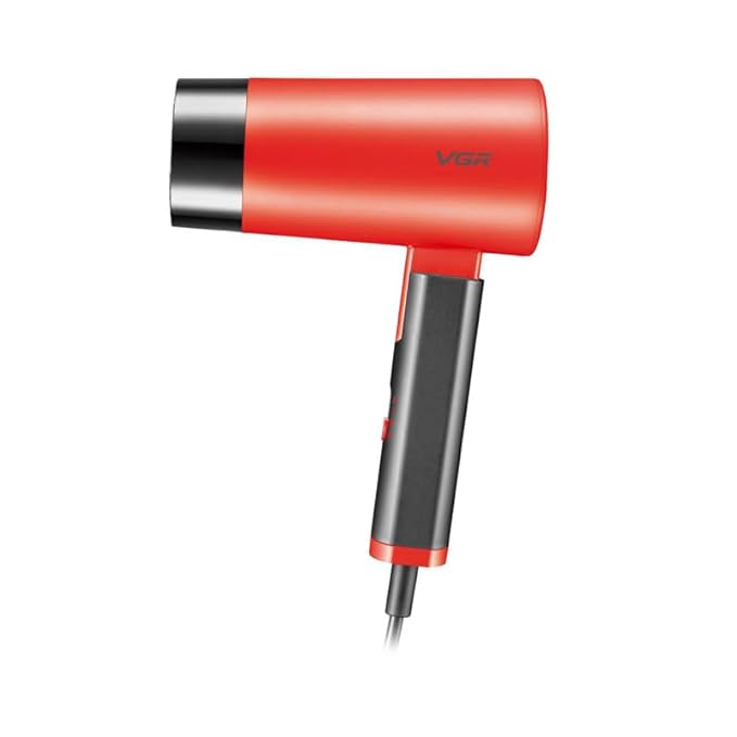 VGR V-426 Professional Foldable Hair Dryer 1600-2000 Watts 3 Heat Setting (Hot/Cool/Warm) & 3 Speed Settings with, double layer concentrator, Overheating Protection, 1.8M cable.