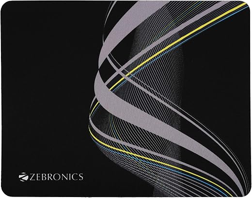 ZEBRONICS MSP-X1 Mouse Pad, for Speed and Precision Operation, Smooth Cloth Surface, Roll and Go, Optimised for All Mouse Sensors, Anti Slip Rubber Base, Surface of 232 x 182 mm