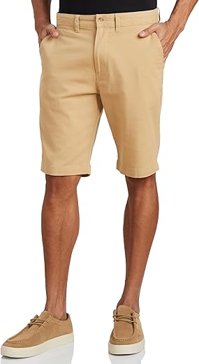 Amazon Brand - Symbol Men's Cotton Rich Stretchable Regular Fit Chino Shorts |Slant Pockets