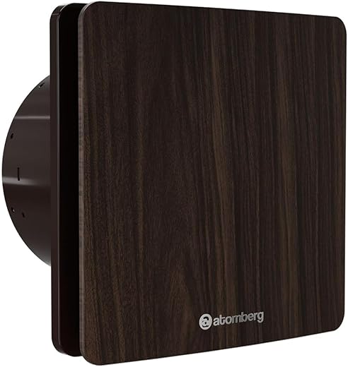 atomberg Studio Exhaust 6 Inches | Suitable for Bathroom, Kitchen | BLDC Motor | Easy to Clean | 2 Year Warranty (Dark Wood)