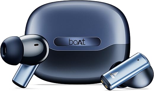 boAt Airdopes Prime 701 ANC (2025 Launch),46dB Hybrid ANC, 50Hr Battery, Real Spatial Audio,Multidevice Connect,App Support, Bluetooth Earbuds, TWS Ear Buds Wireless Earphones with mic (Titanium Blue)