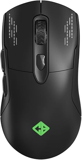 Cosmic Byte Raptor Dual Mode RGB Mouse, Pixart 3212 Sensor, Upto 4800 DPI, 10 Million Switches, 500Hz Polling Rate, Braided Cable, 11 RGB Effects, PTFE Mouse Feet (Black)