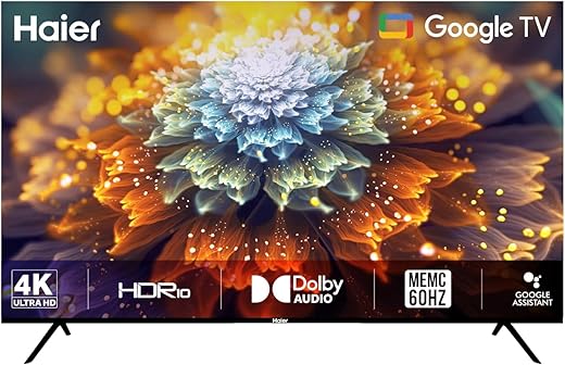 Haier 165 cm (65 inches) 4K Ultra HD Smart LED Google TV L65FG (Black)
