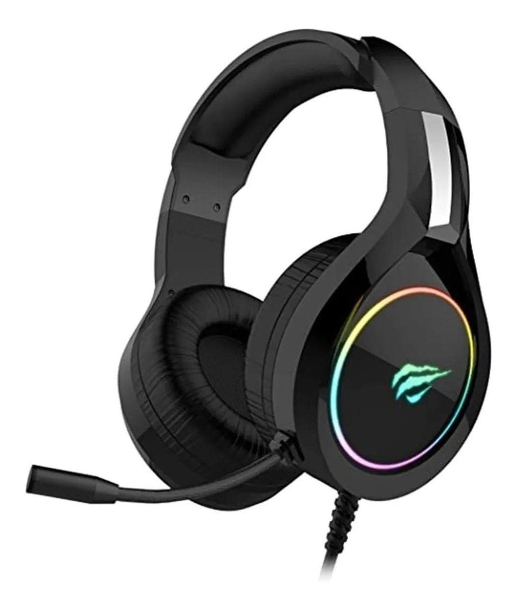 havit H2232d Over Ear Wired Gaming Headset with Boom Microphone & RGB LED for PC, Laptop, PS4, Xbox, Switch