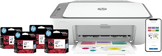 HP Ink Advantage Ultra 4826 Wi-Fi Print, Copy, Scan, Self Reset Dual Band WiFi, 2 Sets of Inbox Cartridges, Smart App Setup. Print Per Page (44P for B/W and 81P for Colour), Ideal for Home, White