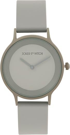 Joker & Witch Alpine 38mm Grey Dial 20mm Grey Silicon Strap Watch for Unisex