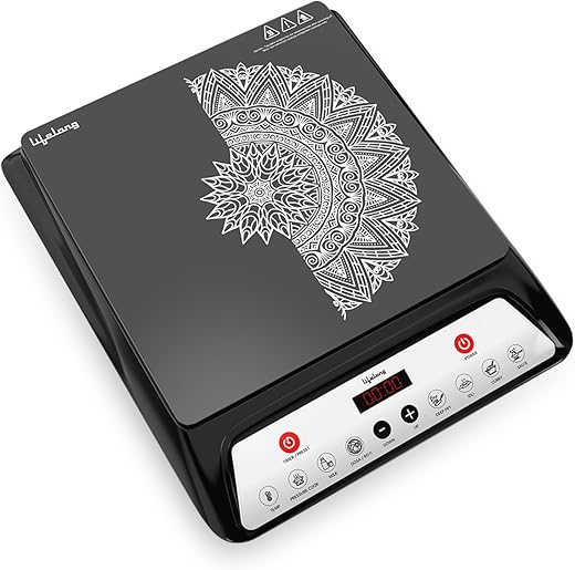 Lifelong 1800 Watt Induction Stove With Surge Protection, Electric Induction, 7 Preset Indian Menu Options, Auto Shut Off&Temperature Control with Voltage Protection, 1 Year Manufacturer's Warranty