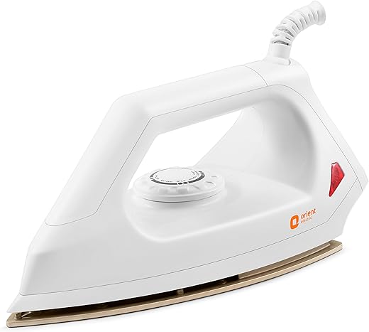 Orient Electric Fabrismooth 1000W Dry iron (Press) | Non-stick Weilburger coating| Silver Layered Thermostat| G-shaped heating element| ISI certified| 2-year replacement warranty by Orient