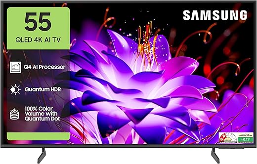 Samsung 138 cm (55 inches) Vision AI 4K Ultra HD Smart QLED TV QA55QEF1AULXL