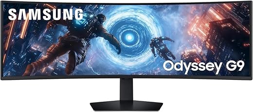 Samsung 49" (124 cm) Odyssey G9 Curved Gaming Monitor|Dual QHD 5120 x 1440|144Hz|1ms|VESA DisplayHDR 600|FreeSync Premium Pro|HDR10+ Gaming|PBP|PIP|HAS|LS49FG910EWXXL|Black