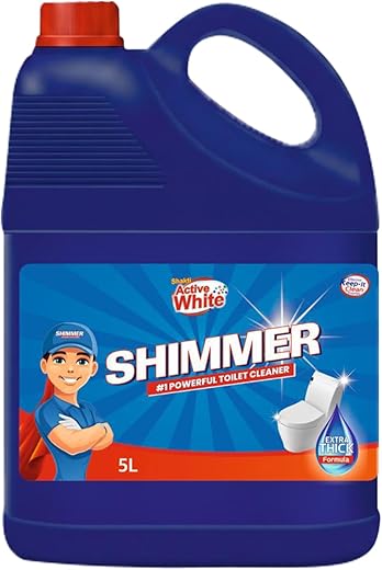 Shimmer Toilet Cleaner, 5L Mega Jar | Original Liquid Cleaner | Powerful Toilet Cleaner | All in One Purpose Cleaner | Home and Commercial Use