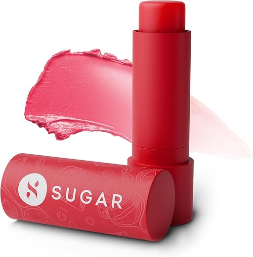 SUGAR Cosmetics Tipsy Lips Moisturing Balm with Vitamin E, Shea Butter and Jojoba Oil | Tinted Lip Balm with SPF | Lip Protection & Nourishment | 4.5gm - 02 Cosmopolitan