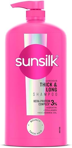Sunsilk Luscious Thick & Long Shampoo 1L || with 3% KERA-PROTEIN COMPLEX for Thicker, Fuller & Bouncier Hair