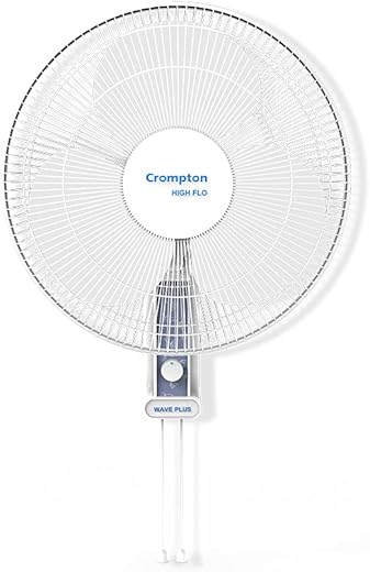 Crompton High Flo Waveplus wall mount fan-KD white