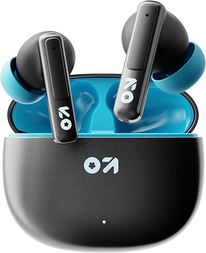 GOBOULT Formerly Boult W60 True Wireless in Ear Earbuds 60H Playtime, ZEN Quad Mic ENC, 50ms Low Latency, Made in India, Type-C Fast Charging, 13mm Driver, Combat Gaming mode,Ear Buds Wireless (Black)