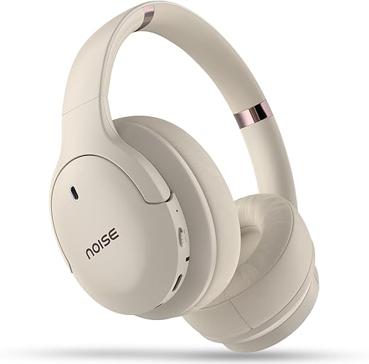 Noise Airwave Max 4 Wireless Over Ear Headphones with 70H Playtime, ENC, 40mm Driver, Low Latency(up to 40ms), Dual Pairing, BT v5.4 (Calm Beige)