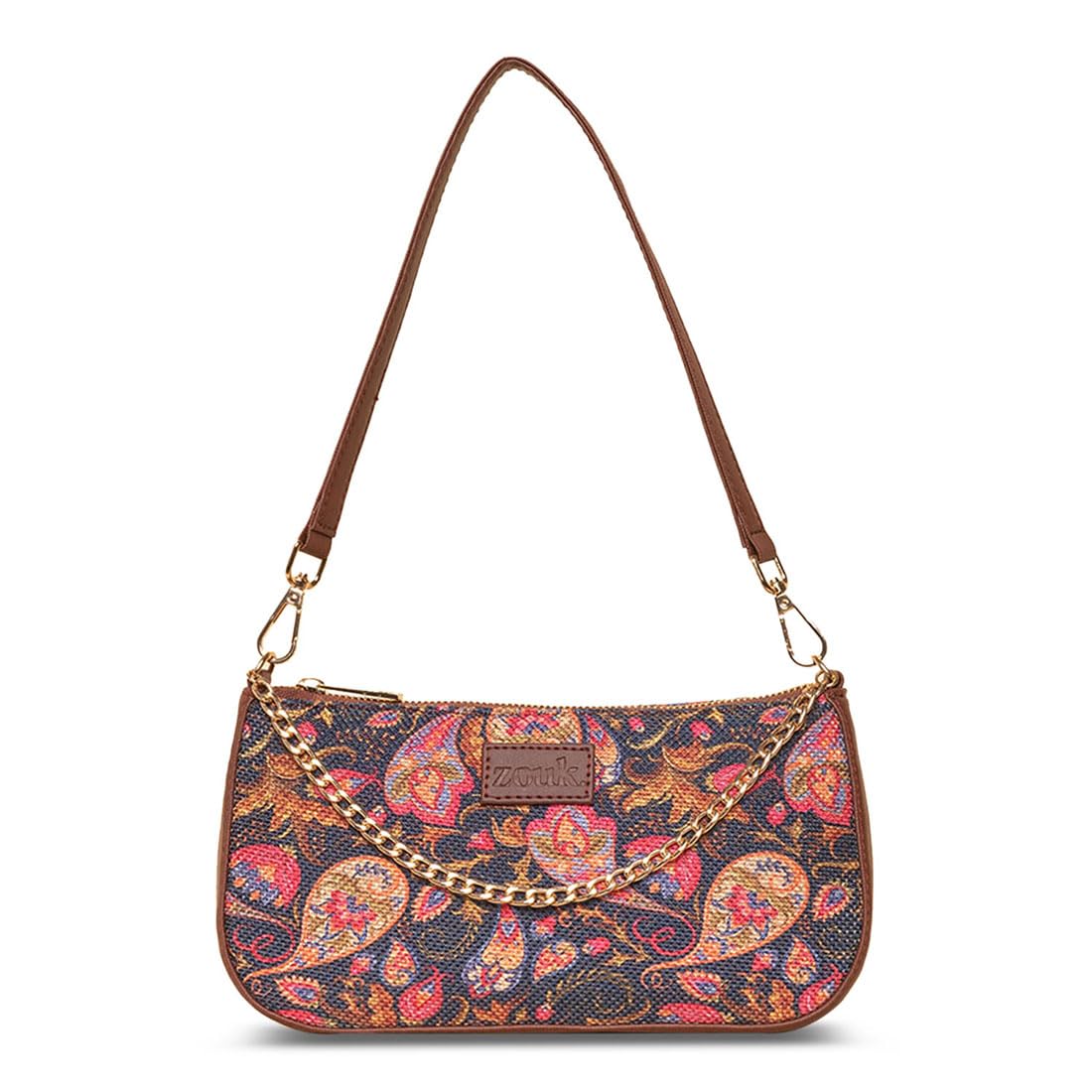 ZOUK Women's Handcrafted Vegan Leather Casual Mini Shoulder Bag