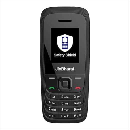 JIO JioBharat V4 4G Keypad Phone with Safety Shield Feature, JioTV, JioHotstar, JioSaavn, JioPay (UPI & SoundPay), LED Torch, Digital Camera, 1000mAh Battery | Black | Locked Network