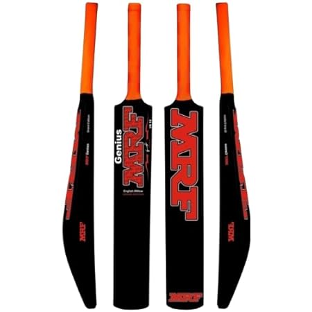 MRF Cricket Bat Full Size Plastic Bat for Kids Boys Junior Beginners | Lightweight Durable Tennis Ball Bat for Outdoor Gully Cricket, Backyard Practice, Training & School Sports