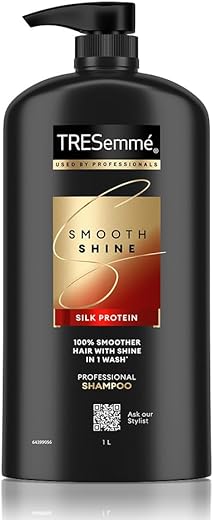 TRESemme Smooth Shine Shampoo 1000ml With Vitamin H and Silk Protein | Salon-Smooth Silky Hair| Shiny and Smooth Hair | Intense Hydration