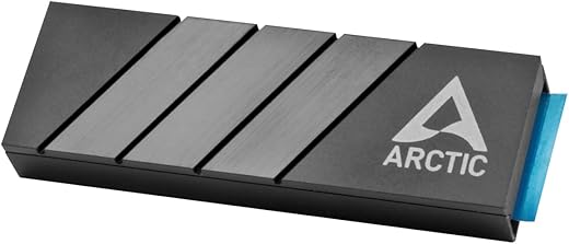 ARCTIC M2 Pro - Heatsink Cooler for M.2 2280 SSD, with ARCTIC TP-3 Thermal Pads, Compatible with PC & Gaming Consoles, for Dual and Single-Sided SSDs - Black