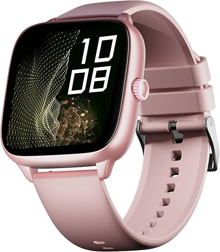 Boat Storm Verge, 1.72" (4.4 cm) Unisex Design, AuraVue Display with 20% Higher Brightness, Premium Metal Body, 80+ Sports Mode, Bluetooth Calling, Smart Watch for Men & Women (Cherry Blossom)