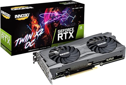 Inno3D pci_e_x4 NVIDIA GEFORCE RTX 3070 Twin X2 OC LHR 8GB GDDR6 256-bit PCI-E 4.0 X16 Gaming Graphics Card - N30702-08D6X-171032LH