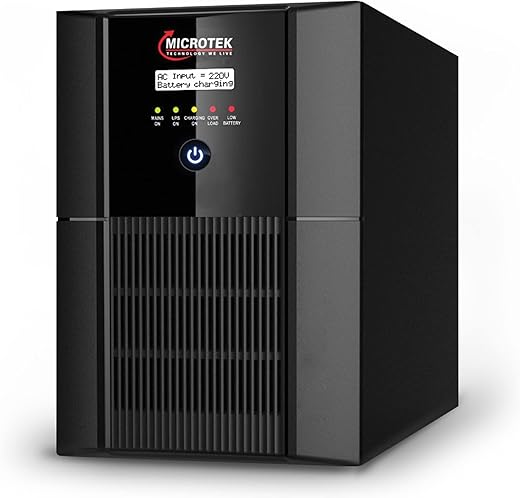 Microtek Jumbo Pure Sine Wave & DSC Based Technology UPS for Home, Office & Shops Working Power:2.2KVA/1760W (JM SW 2750+/24V)