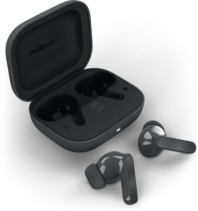 MOTOROLA Moto Buds Bass |Hi-Res Audio & LDAC | 12.4mm drivers |50dB True ANC | 6 Mic Bluetooth(Grey, True Wireless)