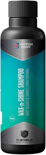 Nippon Paint Wax n Shine Car Shampoo 250ml | High Foaming Auto Wash for Deep Cleaning, Wax Protection and Gloss Boost | Safe on Paint Coatings and Exterior Surfaces | Asia Pacific's No.1 Paint Brand