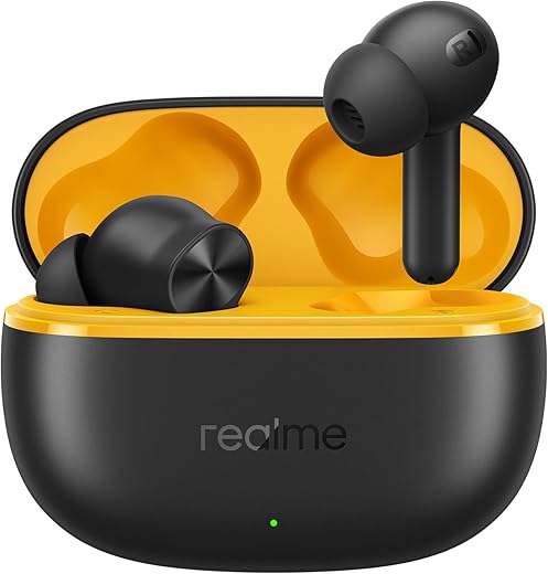 realme Buds T200 Lite Bluetooth in Ear Earbuds,4 Mic, AI ENC for Calls,48 Hours Total Playback with Fast Charging and Low Latency Gaming TWS,Google Fast Pair, with mic (Volt Black)
