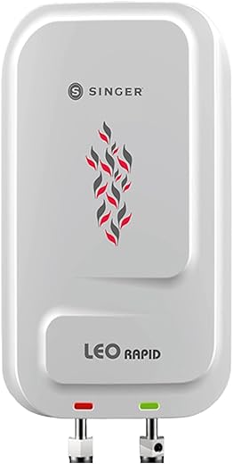 SINGER LEO RAPID 5.9L Instant Water Heater (3000W) for Kitchen & Bathroom | Copper Heating Element | Stainless Steel Tank | ISI Marked | 2 Years Product Warranty & 5 Years Tank Warranty