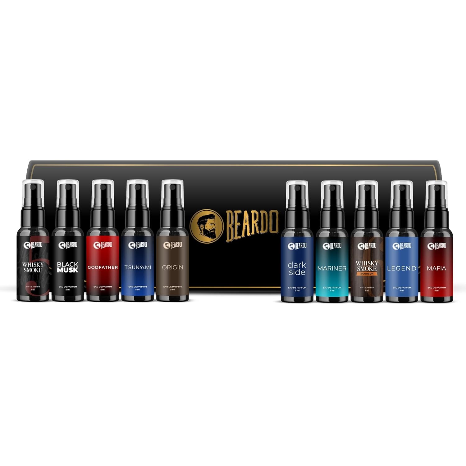 BEARDO Mini Perfume Trial Kit, 10x5ml Best Date Night Fragrances For Men