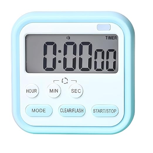 Digital Kitchen Countdown Timer & Stopwatch with Loud Alarm, Big Display, Magnetic Backing & Fold-Out Stand – Ideal for Cooking, Study, Gym, Office(Multicolor)