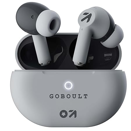 GOBOULT K40 True Wireless in Ear Earbuds with 48H Playtime, Clear Calling 4 Mics, 45ms Low Latency Gaming, 13mm Bass Drivers, Type-C Fast Charging, Bluetooth 5.3 Ear Buds (Ivory White)